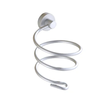 

Aluminum Wall Mount Spring Style Hair Dryer Holder Rack Hair Drier Storage Organizer