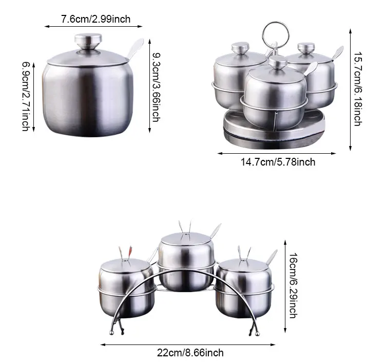 Нержавеющая сталь, креативные бутылки для приправ, Баночки, кухонный органайзер для хранения специй, коробки, крышка, может сахар, домашняя организация, товар