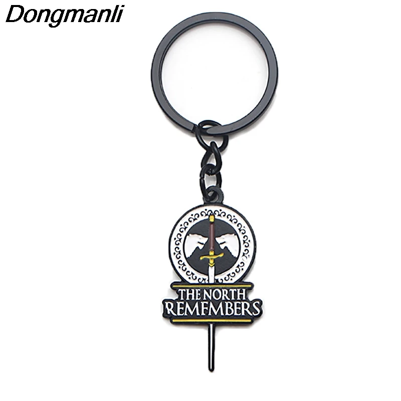

P3796 Dongmanli Game of Thrones TV Key Holder Cute Enamel Metal Pendant Car Keychain For Key Rings Gifts