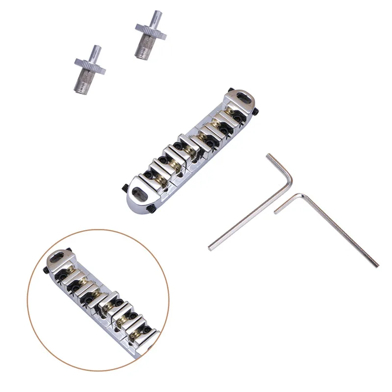 

Блокировка седла ролика Tune-O-Matic хромированный гитарный Бридж Fit Y51D