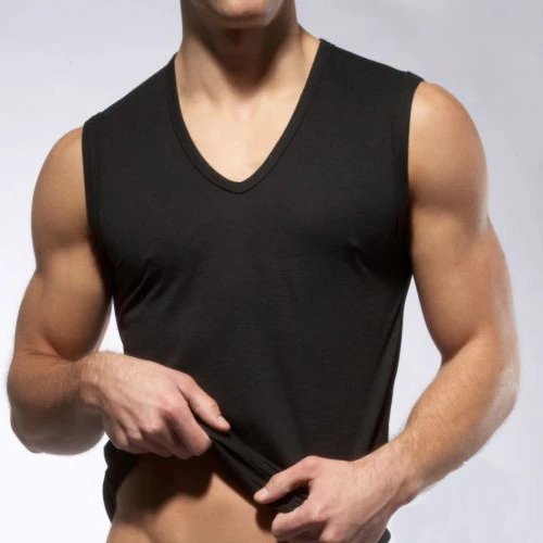 high neck gym vest
