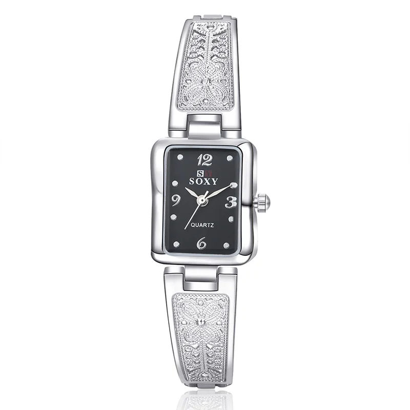 SOXY, женские винтажные часы, прямоугольные часы с циферблатом, женские элегантные модные наручные часы, браслет, повседневные женские часы, relogio feminino