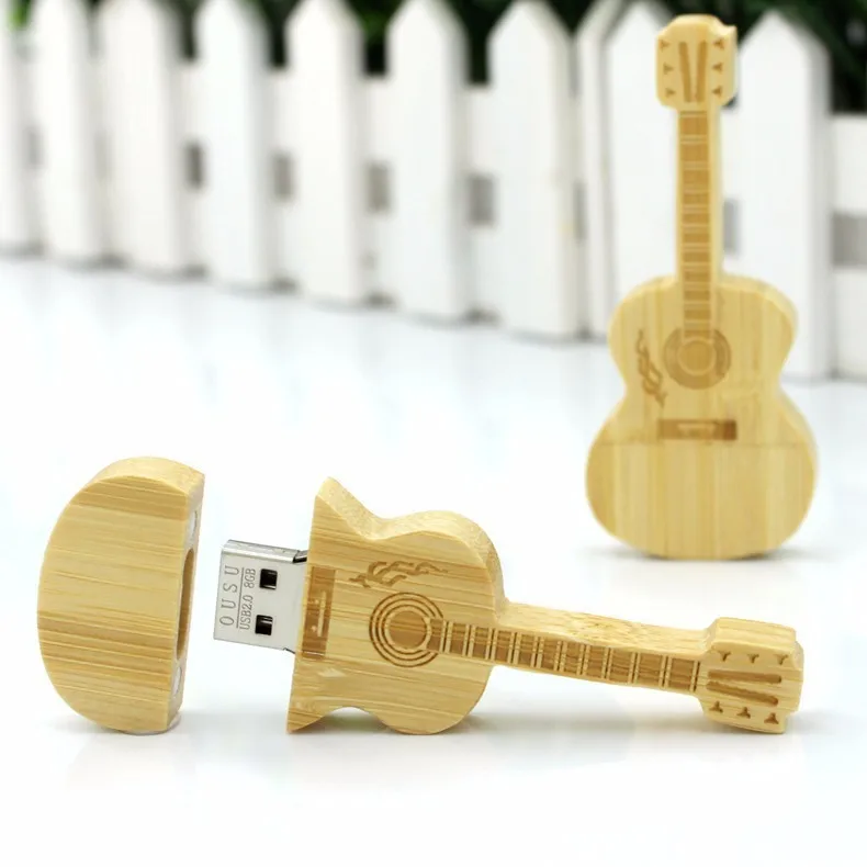 Usb флеш-накопитель в форме гитары, 4 ГБ, 8 г, 16 ГБ, 32 ГБ, 64 ГБ, деревянная гитара, s модель, карта памяти, натуральная музыка, флешка, подарок