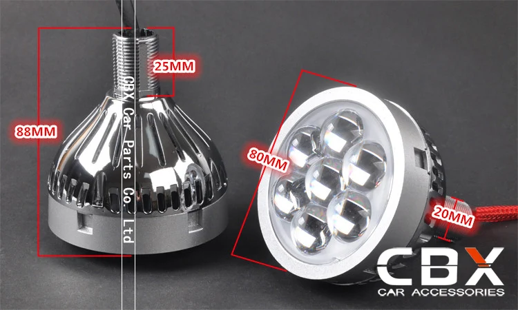 35W led high beam projector lens size