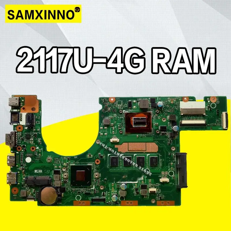 new motherboard S300CA For ASUS S300CA S300C VivoBook Laptop motherboard S300CA mainboard 2117U REV2.1 4G RAM