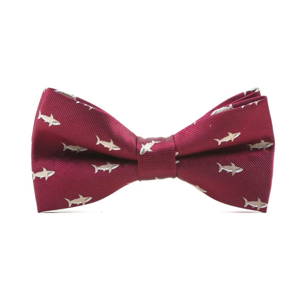 Mantieqingway Формальные полиэстер Bowties для Для мужчин с животным принтом галстук-бабочку мультфильм и рыба и автомобиля Галстуки Галстук для