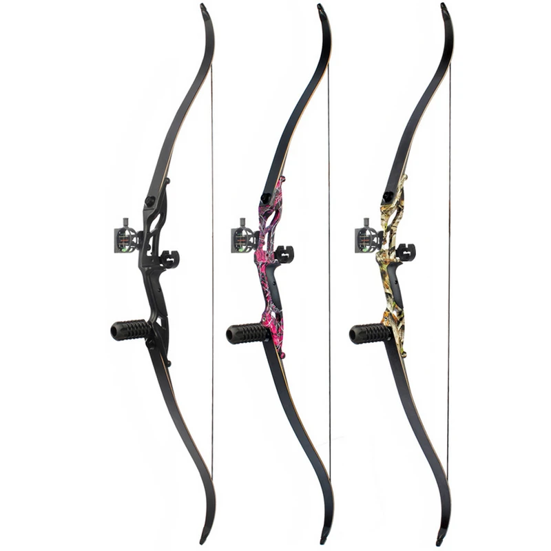 56" 30lbs 35lbs 40lbs 45lbs 50lbs Takedown Recurve Bow Gym Archery Target Shooting Practice Bow
