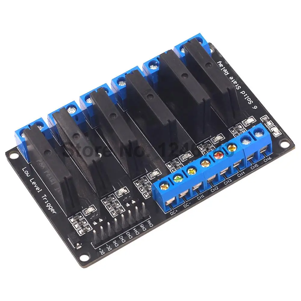 5V 12V 24V 3 24V 6 Channel Solid State Relay Module Low Level Trigger