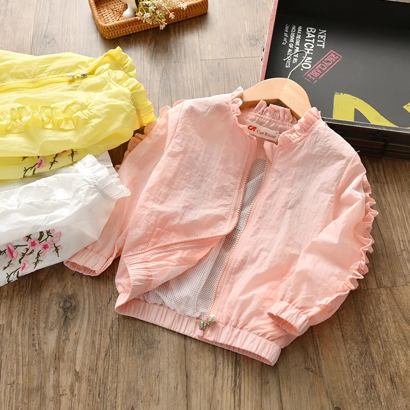 

2019 Brand New Infant Kids Baby Girls Zipper Coat Jacket Autumn Winter Tops Solid Ruffles Long Sleeve Warm Clothes Outfits 2-5T