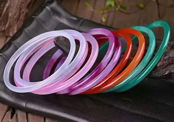 

Koraba Fine Jewelry Natural Colorful Chalcedony Bracelet Fashion Temperament Gemstone Girl Accessories Gifts Size 58mm