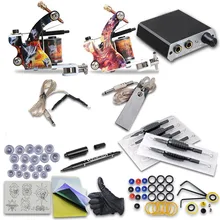 Полный Набор татуировок для начинающих, профессиональный набор для татуировок, набор из 2 предметов, катушка, тату-машина, пистолеты, электропитание, иглы, ручки, советы, инструменты для красоты