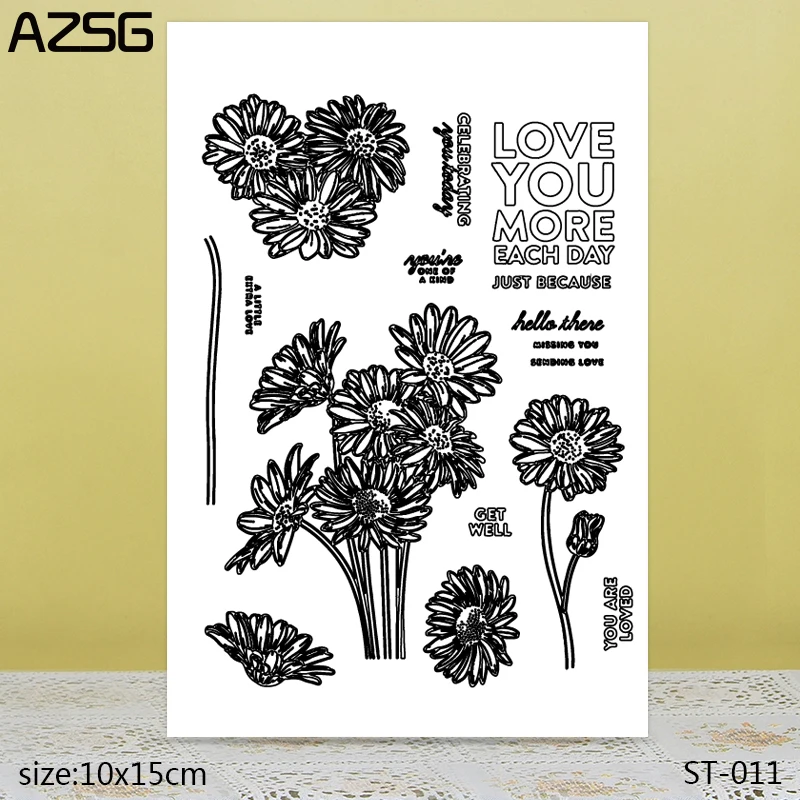 

AZSG LOVE YOU MORE Clear Stamps/Seals For scrapbooking DIY Card Making/Album Silicone Decoration crafts