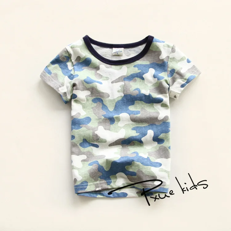 Новинка года; модная камуфляжная футболка для маленьких детей; летняя стильная брендовая футболка с оригинальным дизайном для мальчиков и девочек; топы