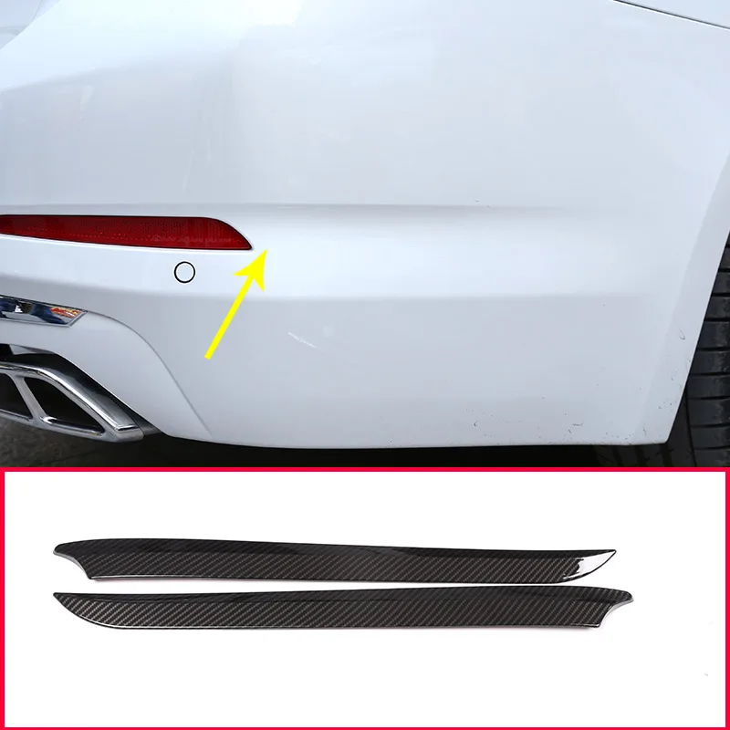 

2pcs Carbon fiber For BMW New 5 Series G30 2017 2018 Car ABS Plastic Chrome Side Rear Decoration Strips Trims Car Accessories