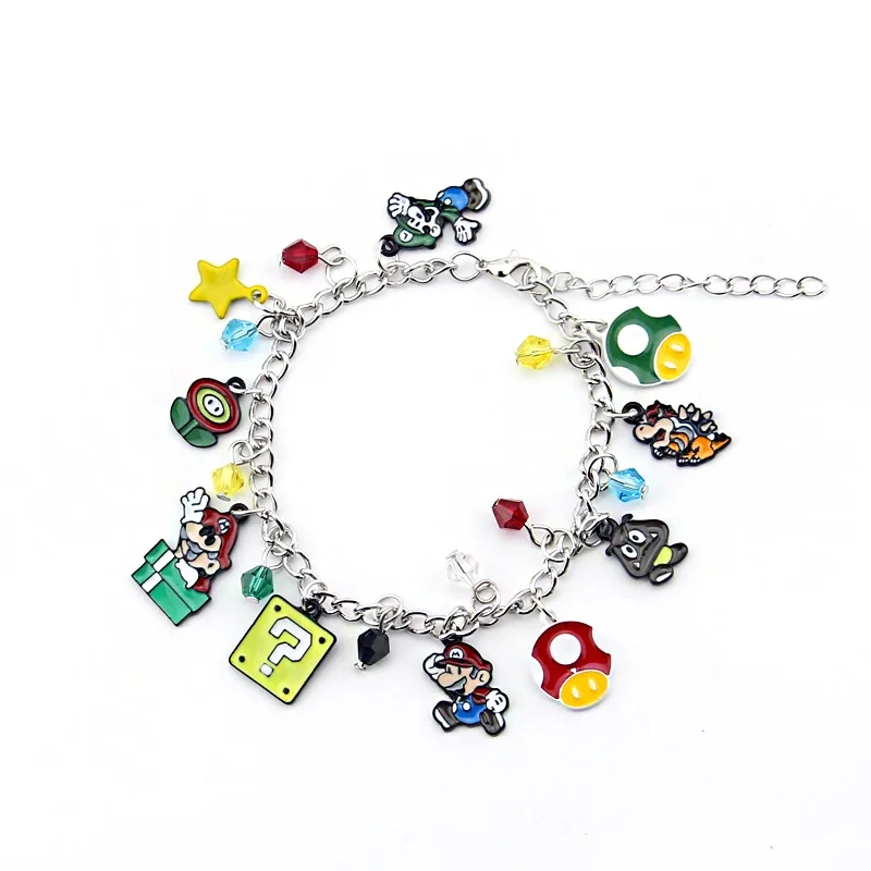 

Fashion Anime SUPER MARIO bracelet games Crystal Beads Bracelets For Women Girl Gifts Jewelry