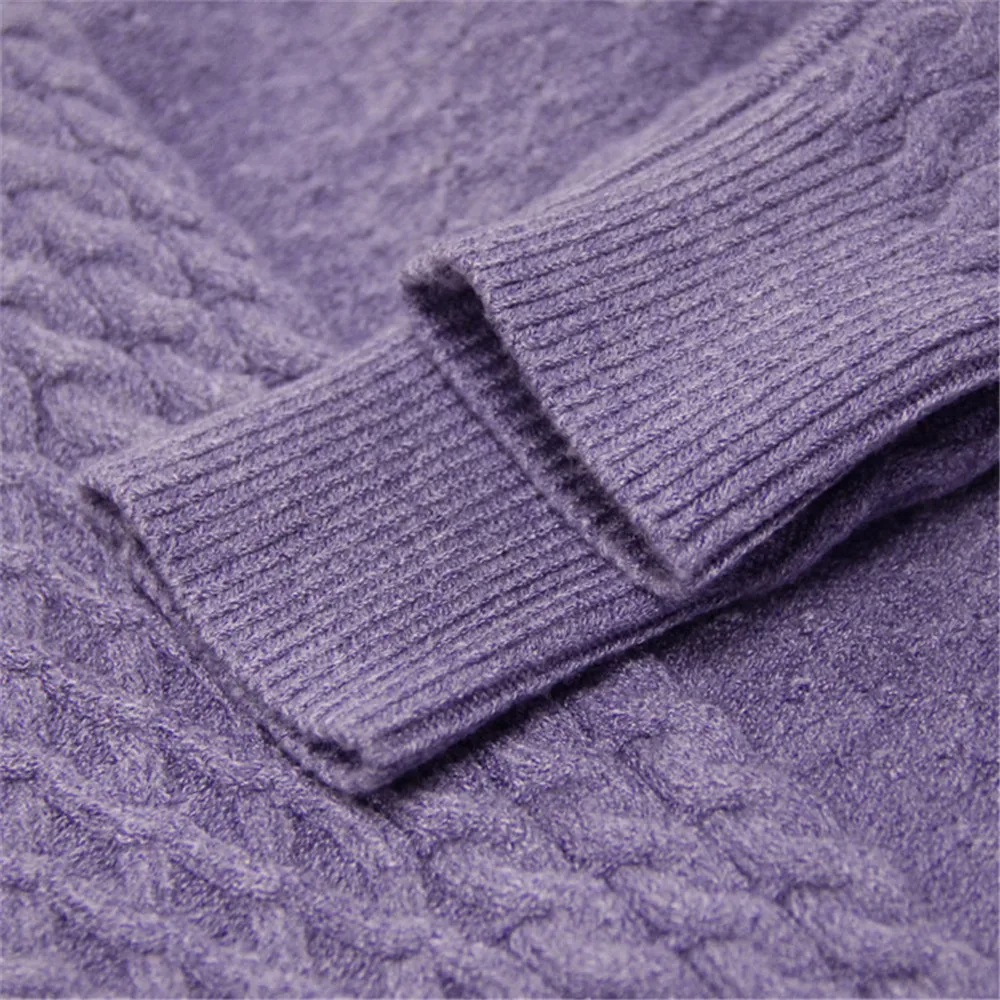 Vintage Female Knitted Hooded Sweater 2018 Winter Cotton Wool Pullover Long Sleeve Letter Skin Friendly Sweaters For Women (22)