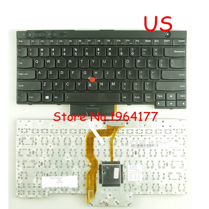 

New US keyboard for Lenovo T430 L430 W530 T430I T430S X230I X230 T530I US English Keyboard BLACK