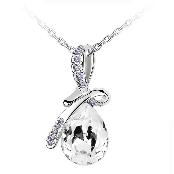 AAAA+ Rhinestones Austrian Crystal Angel water drop pendant Necklace fashion Jewelry beautiful women gifts free shipping quality - Image 6