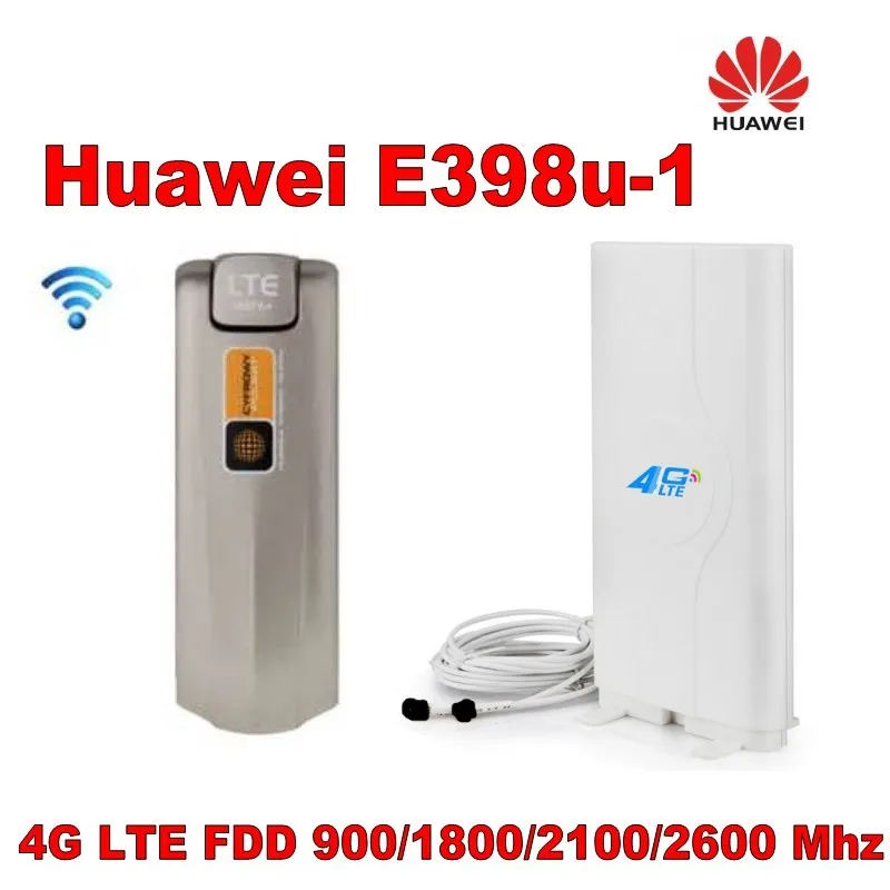 

New Huawei E398 4G LTE Speed Surf Stick Modem Dongle 100Mbps e398u-1+ 4G 49dbi TS9 antenna