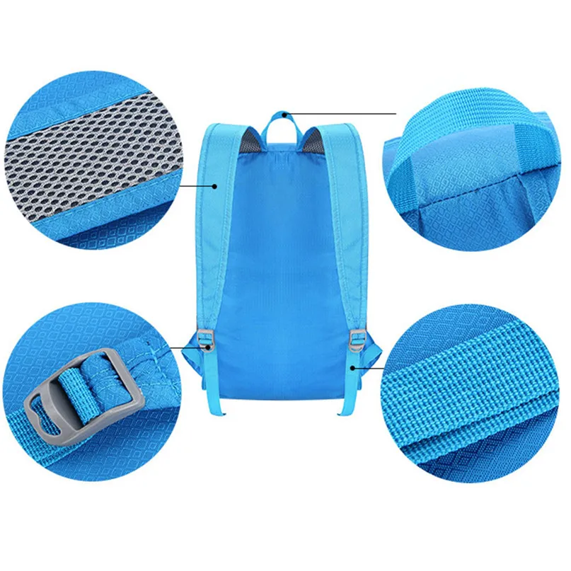 Lightweight Nylon Foldable Backpack Waterproof Backpack Folding bag Ultralight Outdoor Pack for Women Men Travel Hiking #3j12#F (5)