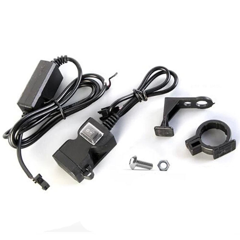 Двойной USB порт 12 в водонепроницаемый мотоцикл зарядное устройство на руль 5 в 1A/2.1A адаптер питания Разъем для мобильного телефона