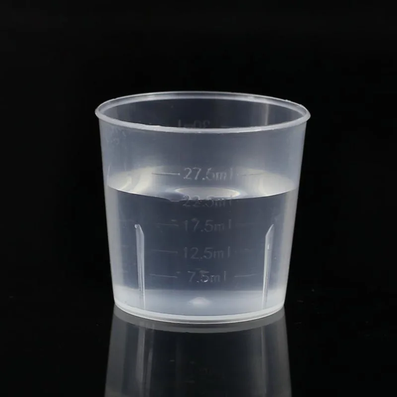 

30ml Food Grade Plastic Measuring Cups with Scales Clear Measure Cup for Liquid Kitchen School Laboratory Supplies