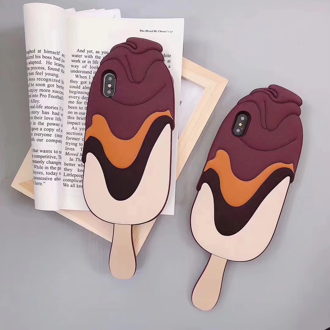 

Creative 3D Cartoon Ice Cream Soft Silicone Back Cover for IPhone 6 6s X XR Xs Max 7 8 Plus Phone Cases Fundas Coque Dropshiping
