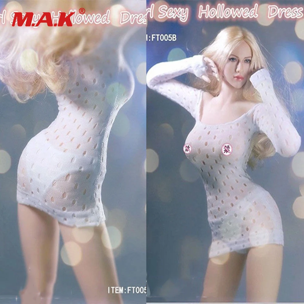 Сексуальная Женская одежда в масштабе 1/6 короткое платье без бретелек для