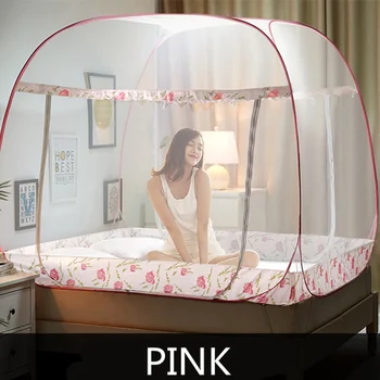 

klamboe Round Lace Curtain Dome Mosquito Net For Double Bed ,Princess Style Folding Netting Tent Bed,Anti Mosquito Bed Canopy