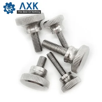 

30Pcs DIN464 GB834 M2 M2.5 A2 Stainless Steel 304 Knurling Head Knurled Thumb Screw Hand Tighten Curtain Wall Glass Lock Screws
