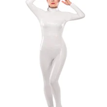 BetterParty белый комбинезон Zentai металлизированная лайкра горячая Распродажа Блестящий боди второй кожи