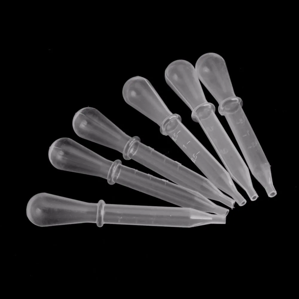 New 100Pcs Transparent Pipettes Disposable safe Plastic Eye Dropper