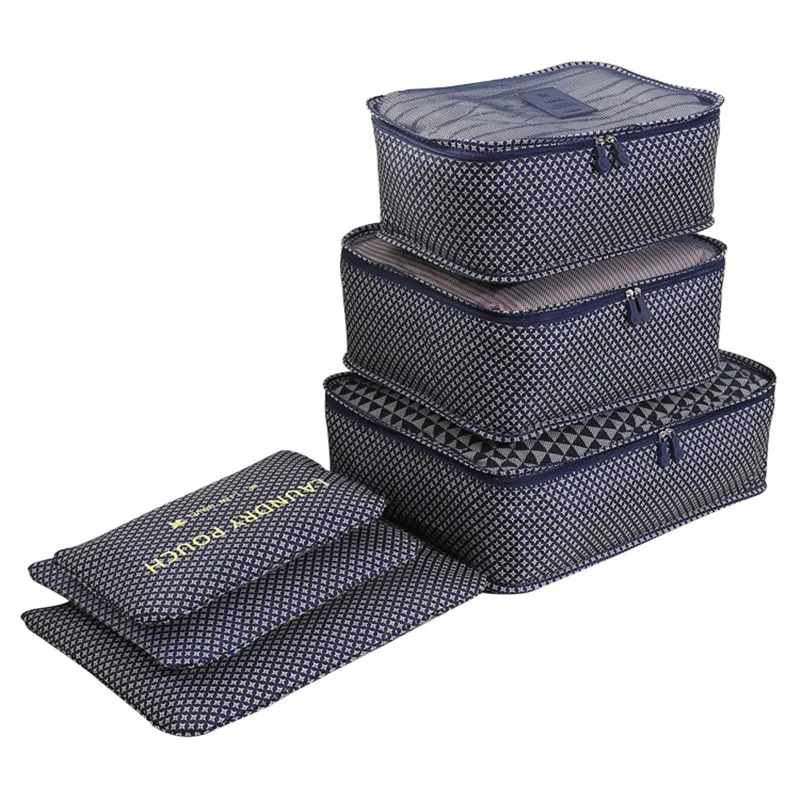 LIYIMENG 6Pcs/Set Travel Storage Bag Home Organizer Box For Clothes Tidy Pouch Suitcase Clothing Divider Container Outdoor Boxes