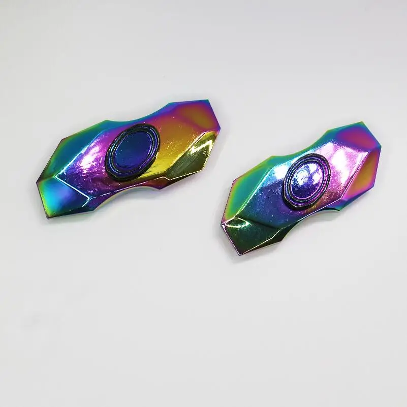 Ручной Спиннер красочный алмазный Fingertip гироскоп для СДВГ антистресс Tri-Spinner EDC игрушка Спиннер подарочная коробка