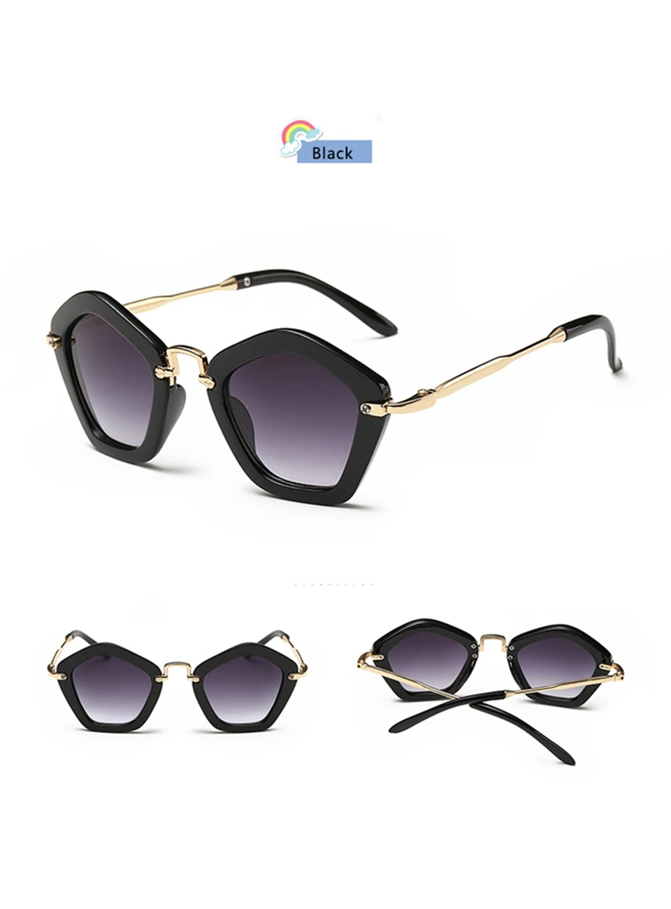 RHAMAI Kids Sunglasses 2019 Brand Trendy Polygon Children Boys Girls Sun Glasses Sun Shades Baby Glasses Eyeglasses Goggles (4)