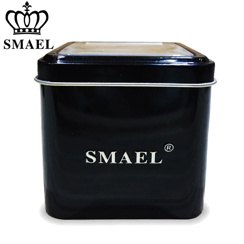SMAEL 1 шт.. Оригинальная Подарочная коробка для спортивных часов мужские часы аксессуар светодио дный цифровые часы коробка защита Sqaure Boxs 12 часов магазин - изображение