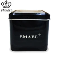 SMAEL 1Pcs Original Gift Box for Sport Watches Men Watch Accessory LED Digital Watch Box Protection Sqaure Boxs 12 Watch Store