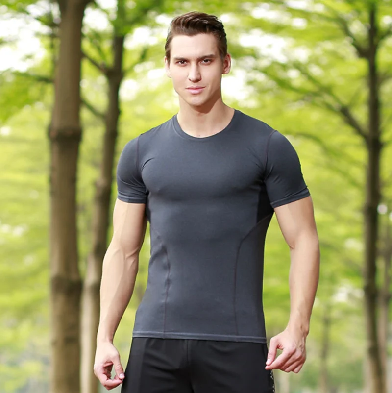 sport Quick Dry Compression Men's Short Sleeve T Shirts Running Shirt ...