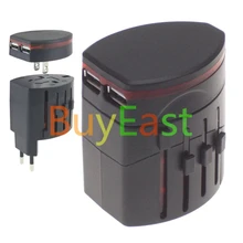 Двойная 2 Порта USB Путешествия Plug Адаптер Изменить ВЕЛИКОБРИТАНИЯ/ЕС/США/AU/Китай Plug Работает В более чем 150 Странах