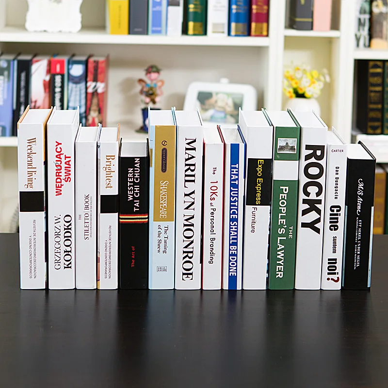 

4pcs [European] Jingmei American modern office model props soft decorative bookcase simulation Fake Book book decoration