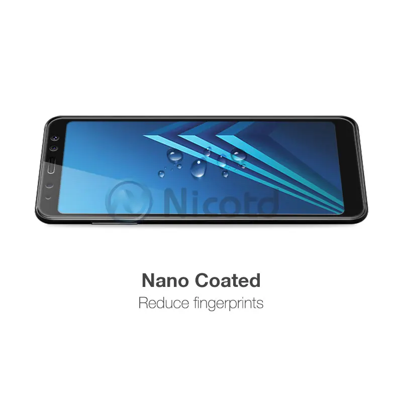 New 9D Full coverage tempered glass for Samsung Galaxy A8 Plus 2018 screen protector for Samsung A8 2018 protective glass film (2)