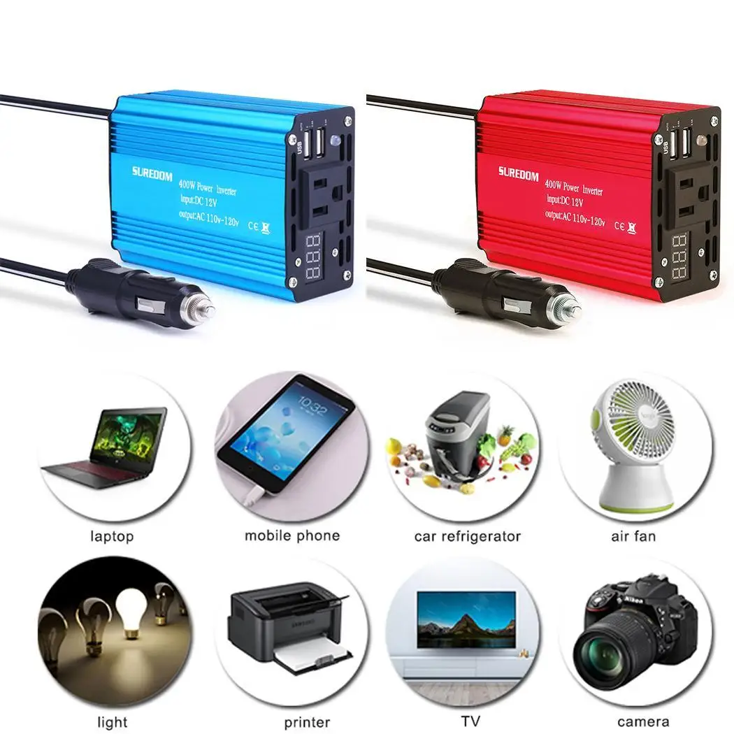 

Digital Display 360W Car Inverter Auto Power Inverter DC 12V to 110V AC Car Inverter with 4.2A Dual USB Car Adapter US Plug