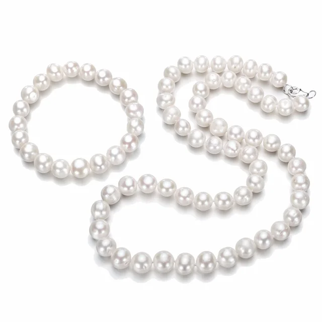 Snh Latest Pearl Necklace Bracelet Set 7mm Aa Potato Natural Snh Latest Pearl Necklace Bracelet Set 7mm Aa Potato Natural Cultured Freshwater Jewelry