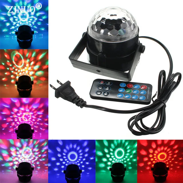 

Mini RGB LED Crystal Magic Ball Stage Effect Lighting Lamp Bulb Party Disco Club DJ Light Show Lumiere
