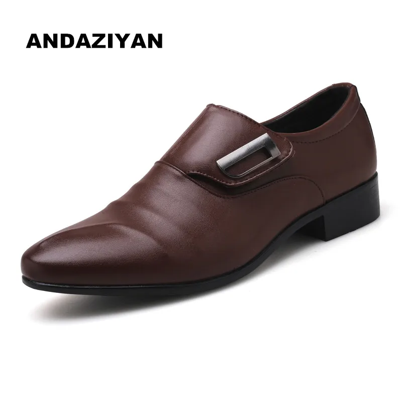 De Negócios marrom Tendência Grande Sapatos Masculinos Vestido Preto Sapatos Respirável Apontou Casuais Tamanho qp5dB