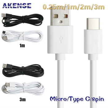 

1m/2m/3m Micro 8pin Type-C US Cable for Samsung Fast Charging Data Sync Cables for Huawei Mate Cable for iPhone XS Max 8 7 6 5