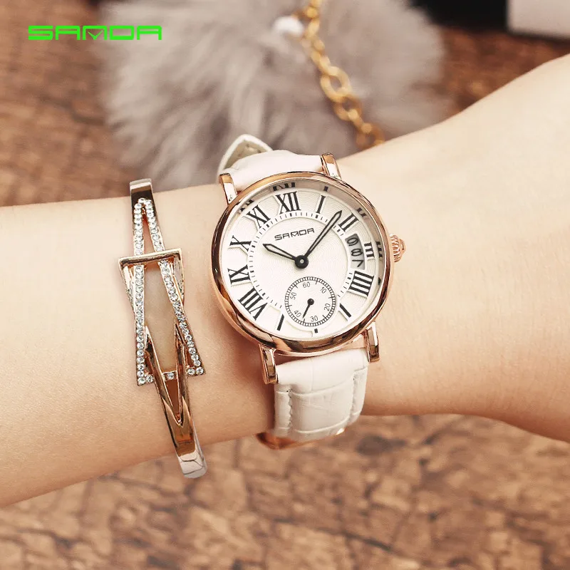 

New Fashion Ladies Watch Reloj Mujer Retro Dial Calendar View Female Watch Waterproof Quartz Wristwatch Vintage Women Watches