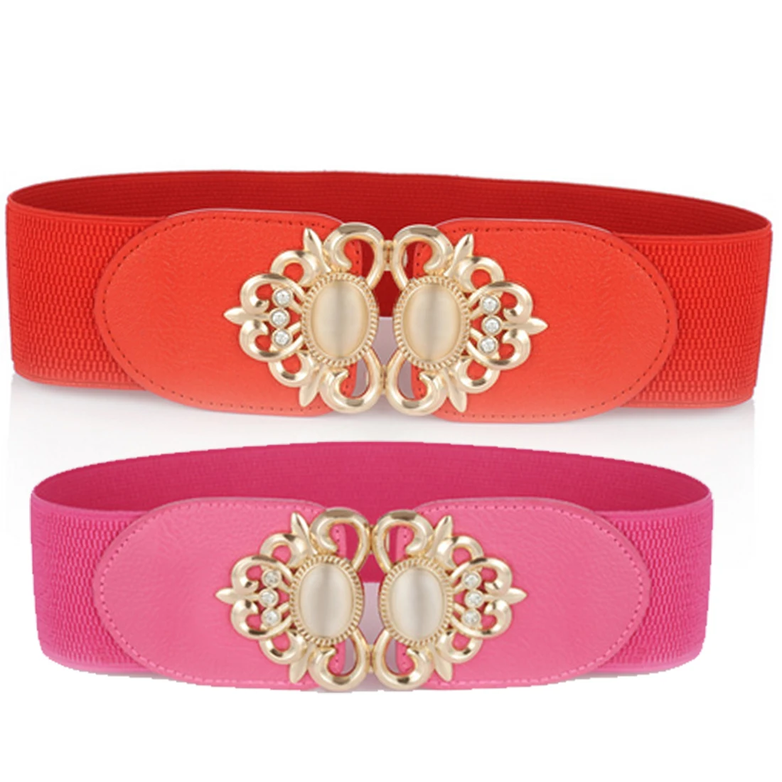Hot Vintage Design Belt For sexy Women Diamond Buckle Wide Elastic