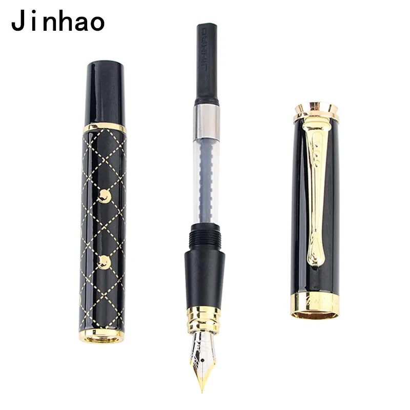 Jinhao 500 товары для рукоделия Роскошные Письма канцелярские сетке металлические авторучки 0,5 мм тонкий наконечник для студент, школа, офис