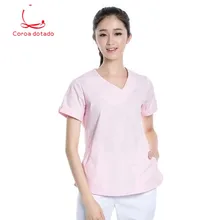 Летнее платье стройное тело доктор взять эксперимент студенческий доктор взять короткий рукав медсестры аптека салон красоты Рабочая одежда